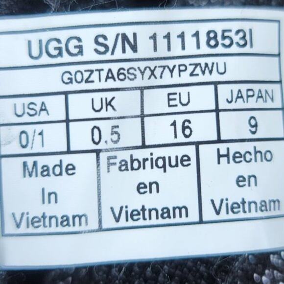 UGG Keelan Glitter Toddler Size 0/1 Black Sparkle Shearling Boot Comfort Warmth - Picture 5 of 11
